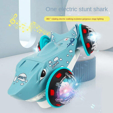 STUNT DRIFTING ROTATING SHARK CAR LIGHT MUSIC
